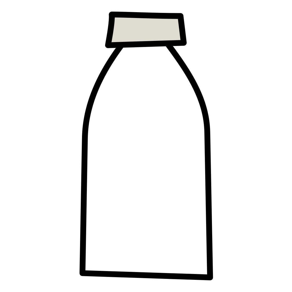 icône bouteille de lait claude hand drawn style
