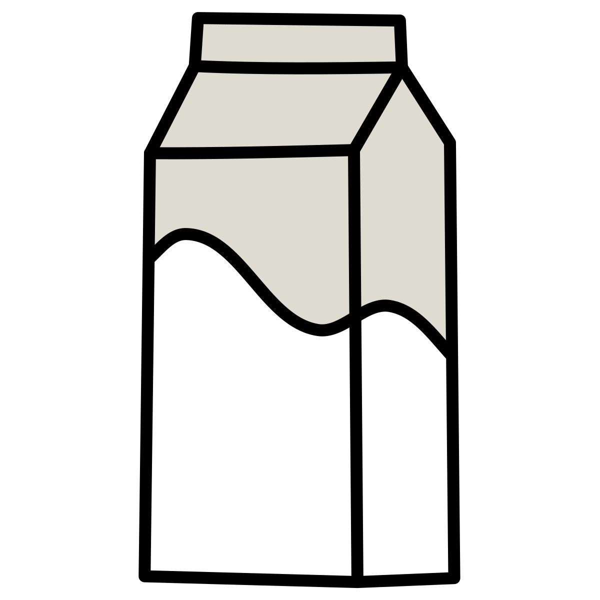 icona cartone del latte claude hand drawn stile