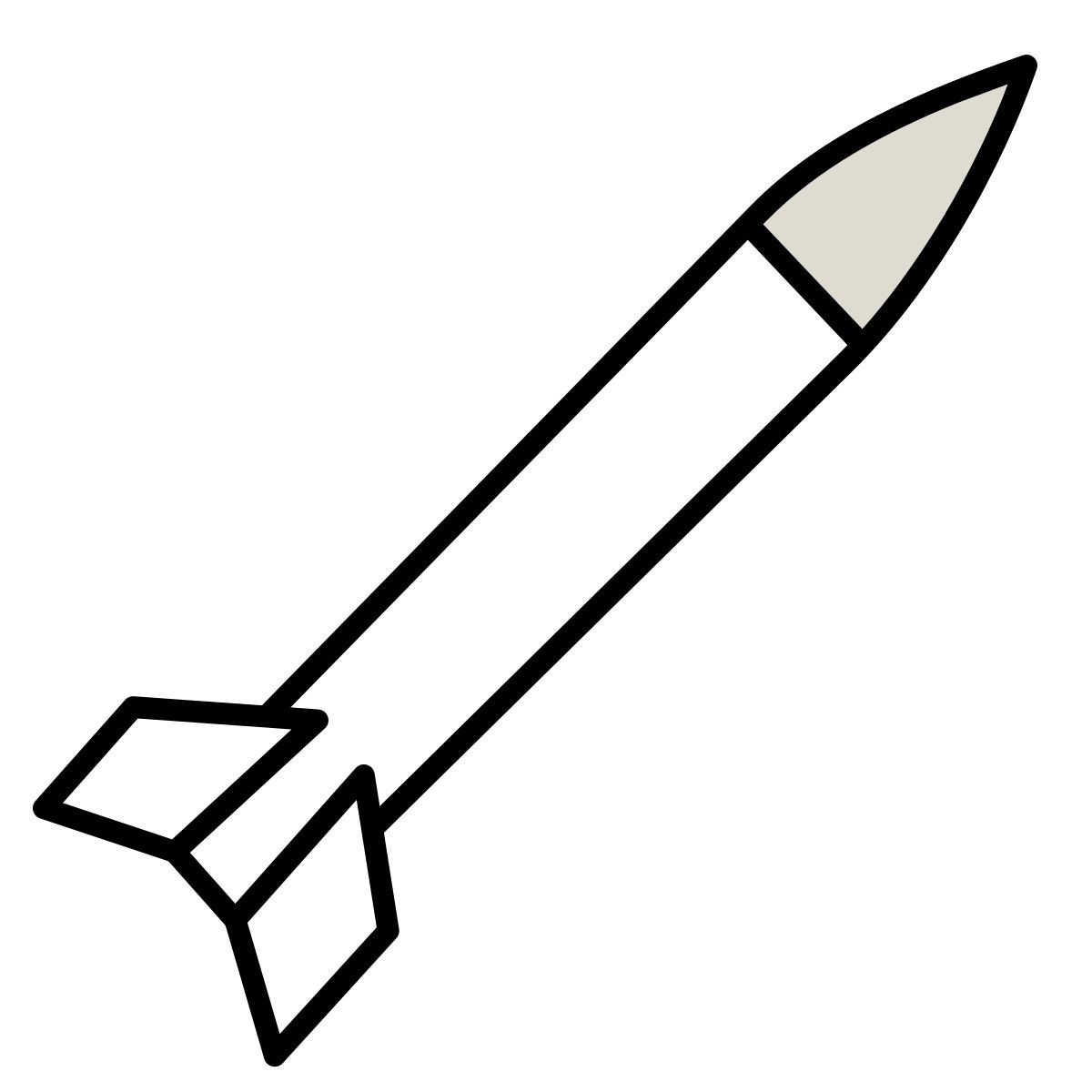 claude hand drawn style 导弹 icon