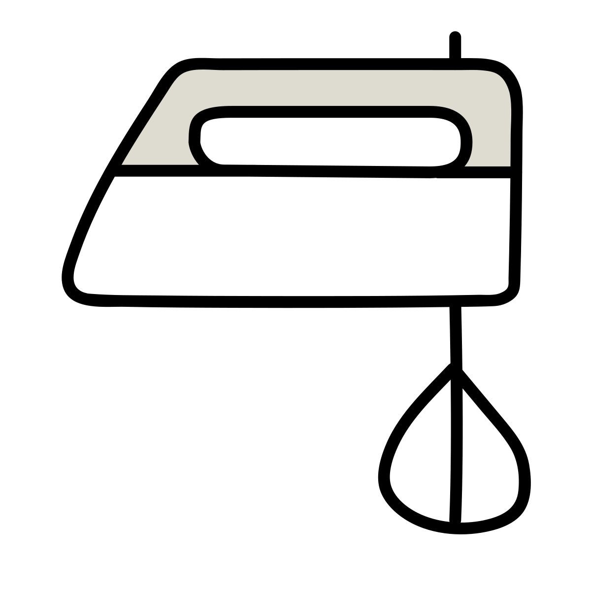 icon batedeira claude hand drawn estilo
