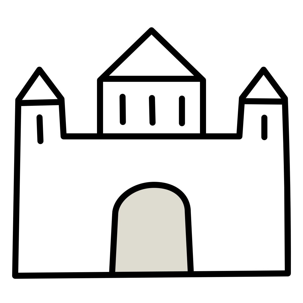 icône monastère claude hand drawn style