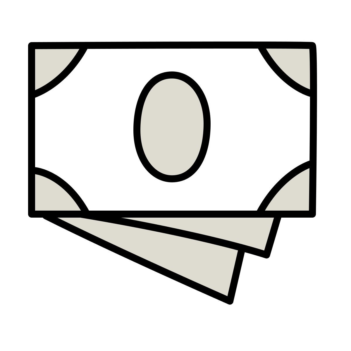 claude hand drawn style 돈 icon