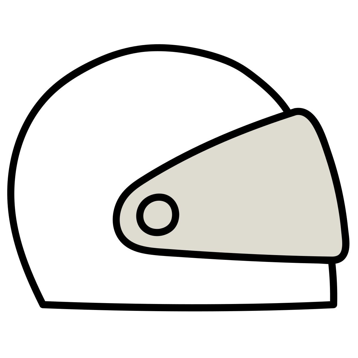icona casco da moto claude hand drawn stile