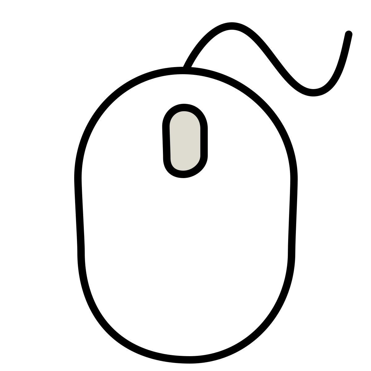 icona mouse claude hand drawn stile