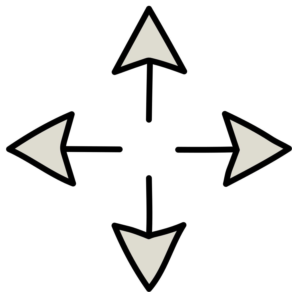 claude hand drawn style move icon
