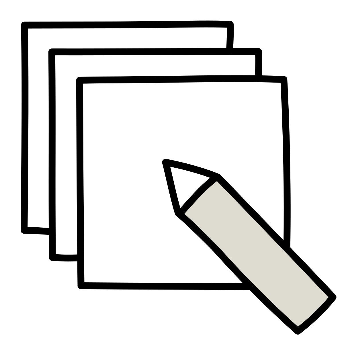 claude hand drawn style compose icon