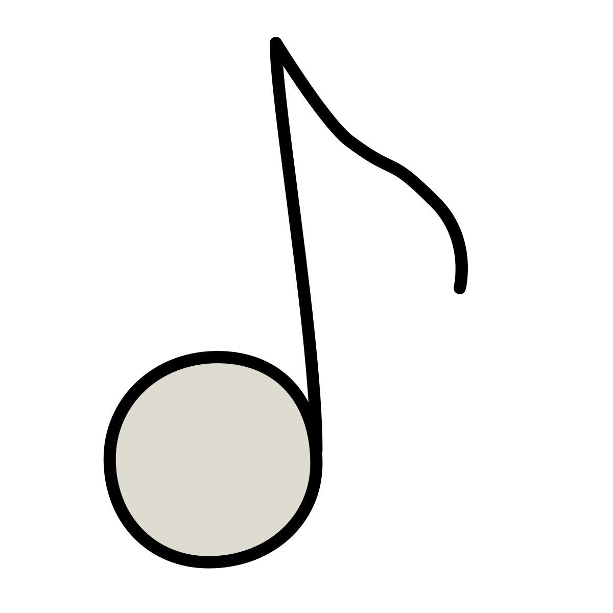 claude hand drawn style 音乐 icon