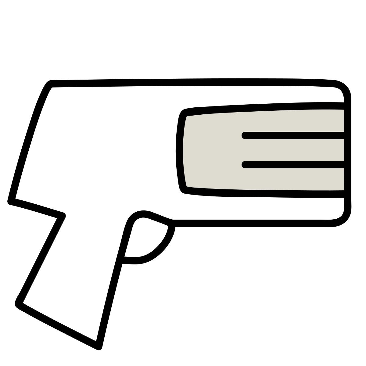 claude hand drawn Stil nerf gun Icon