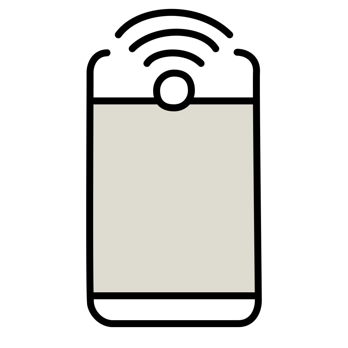 icona punto di controllo nfc claude hand drawn stile