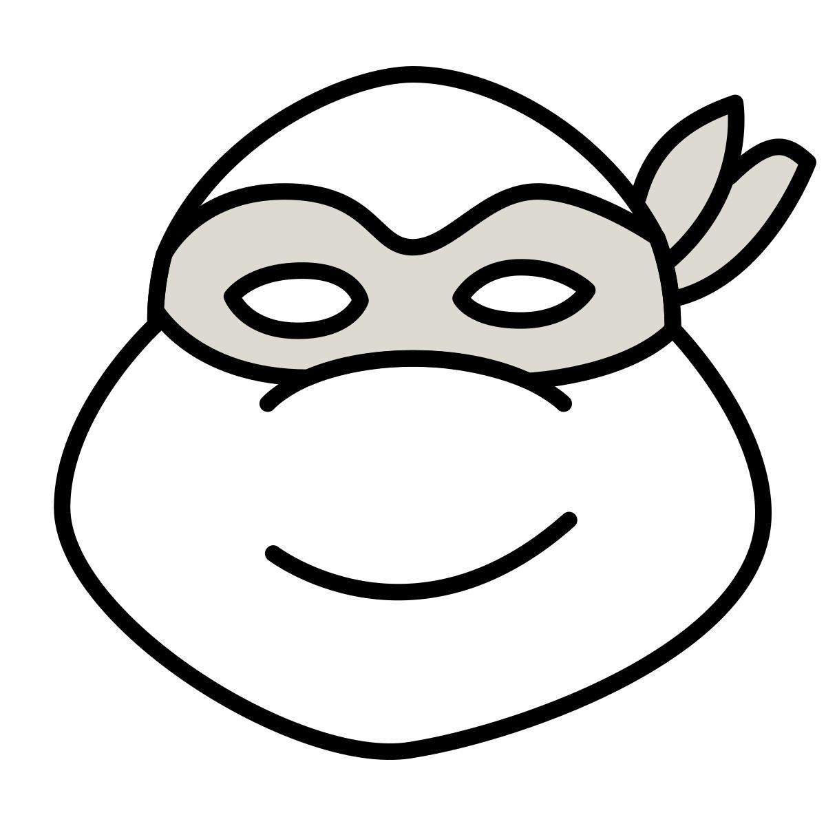 claude hand drawn style ninja turtle icon