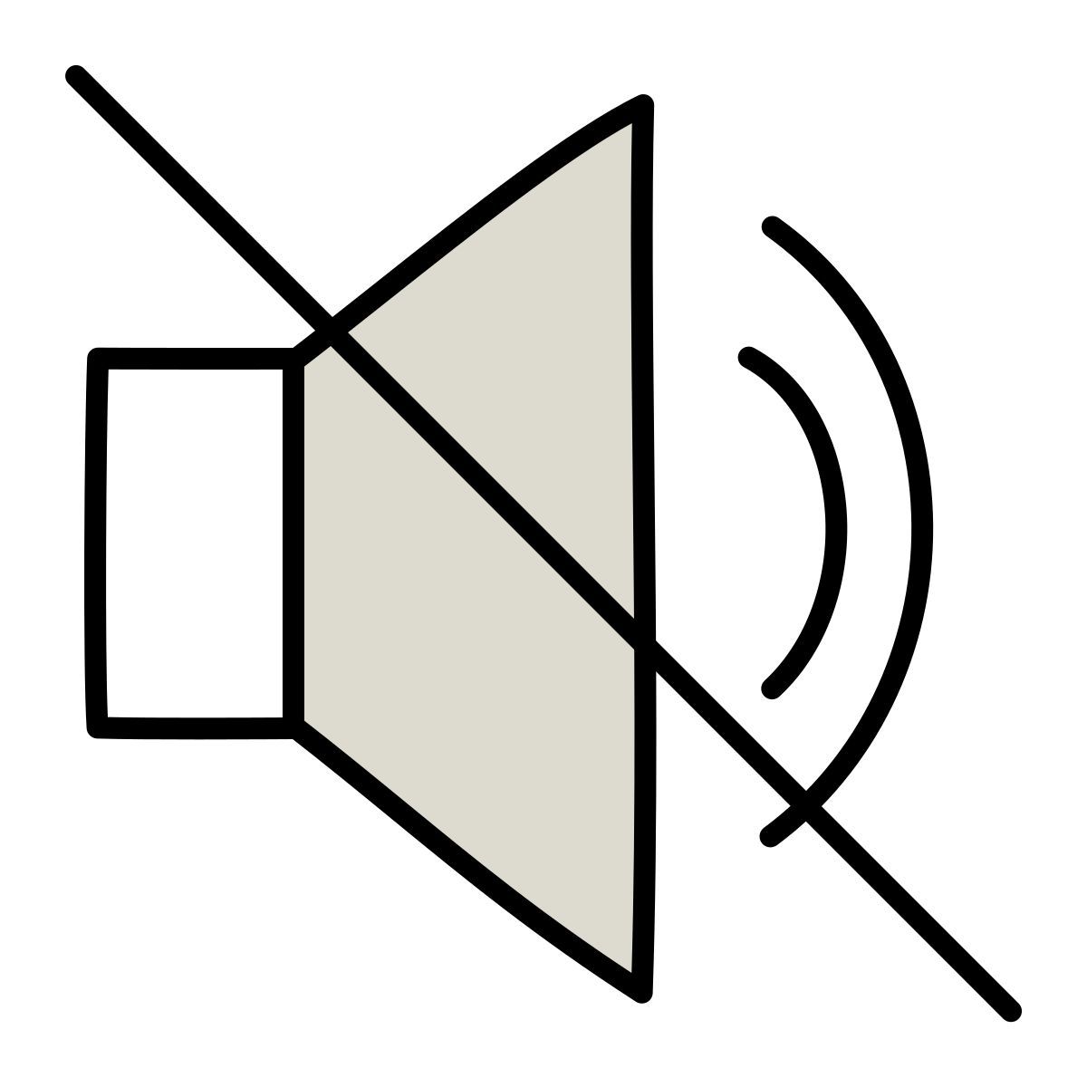 icono sin audio claude hand drawn estilo