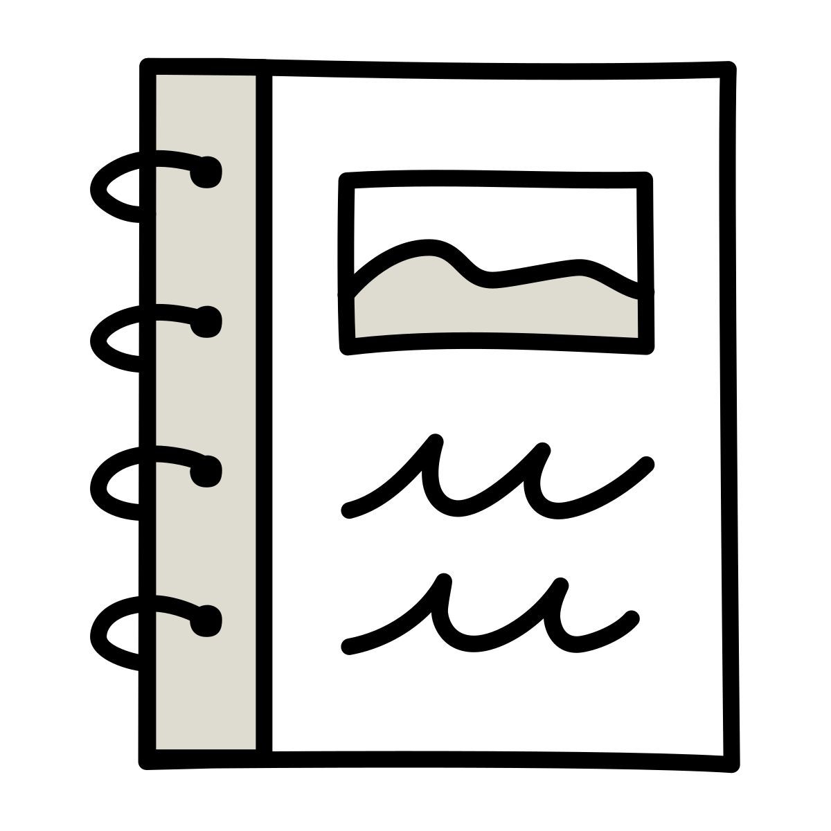 claude hand drawn 스타일 notepad 아이콘