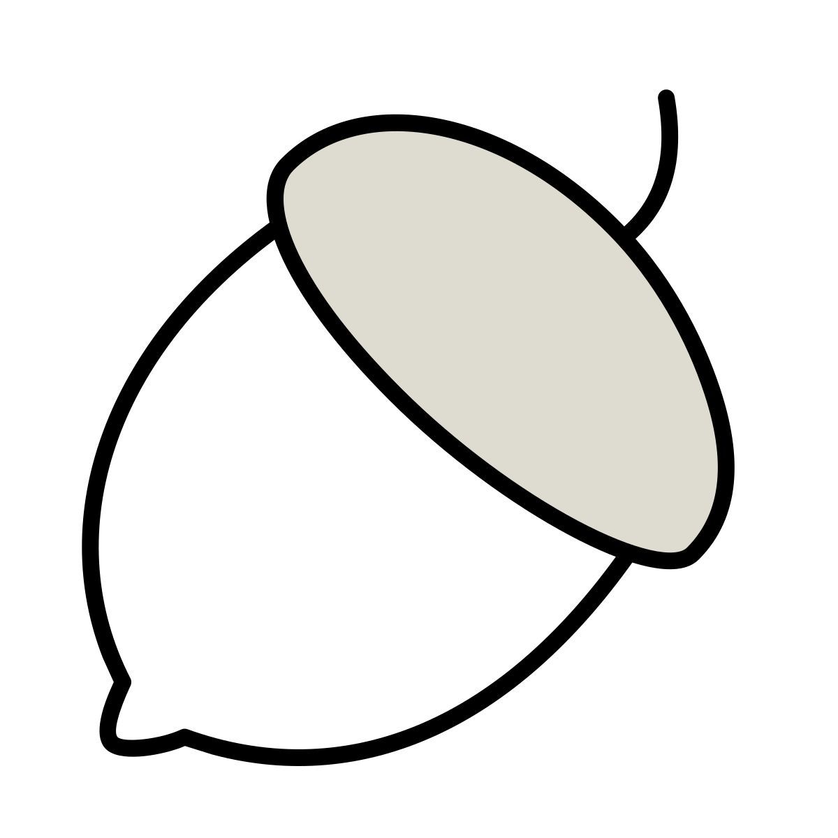 claude hand drawn style nut icon
