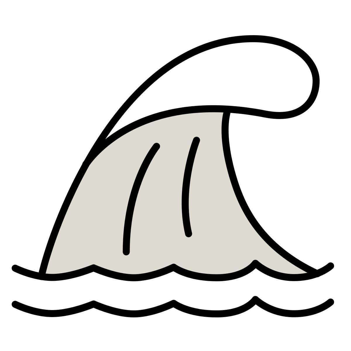 icon onda do mar claude hand drawn estilo