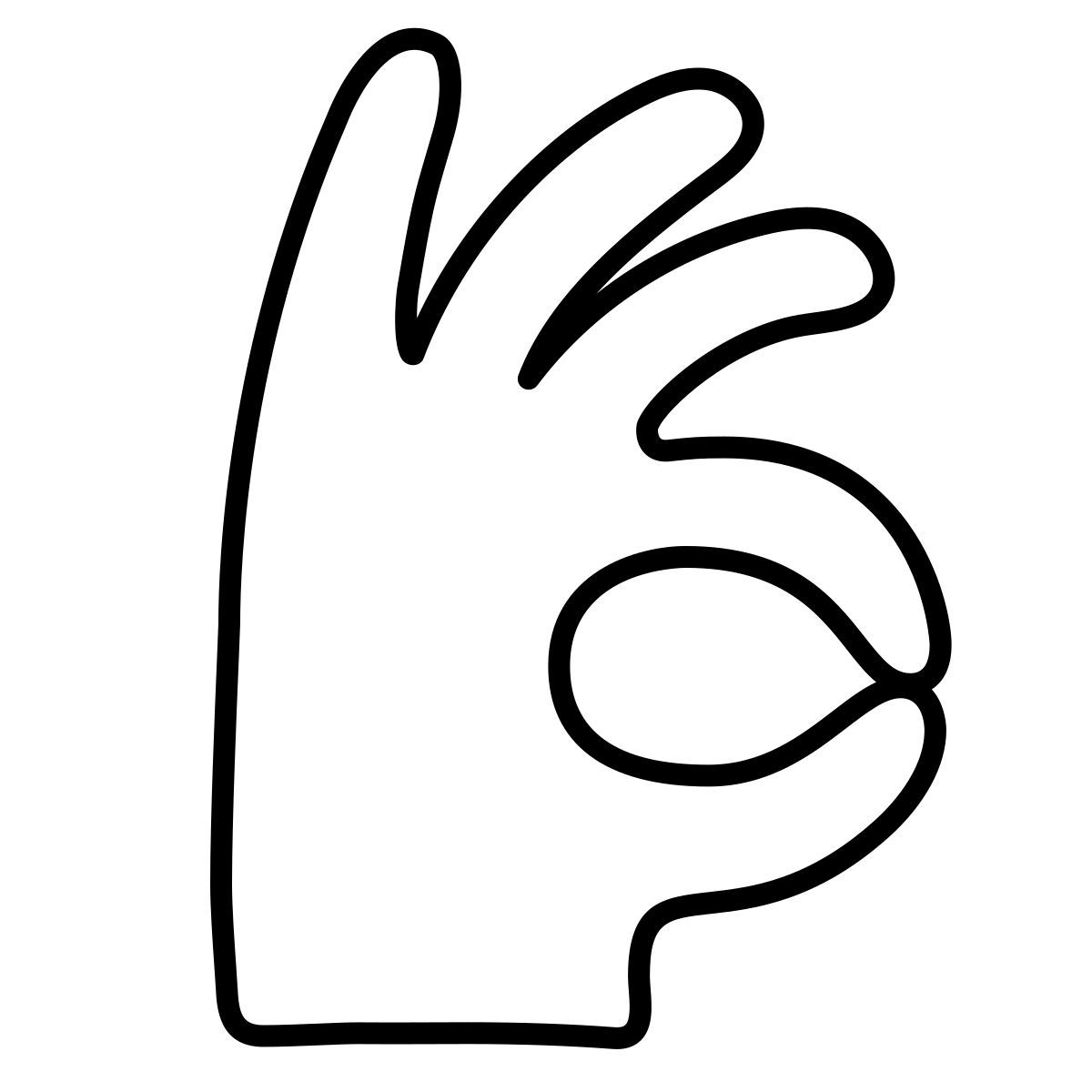 claude hand drawn style ok icon