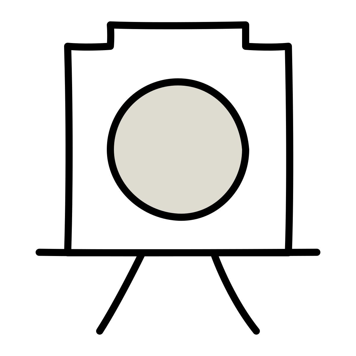 claude hand drawn style vintage camera icon