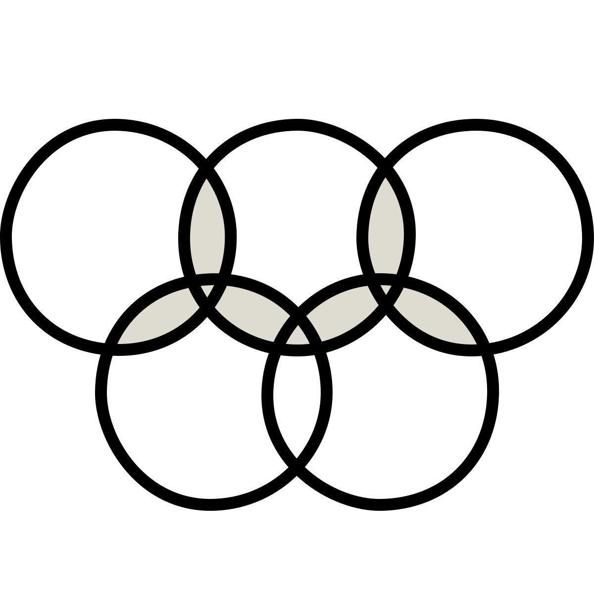 claude hand drawn style anéis olímpicos icon