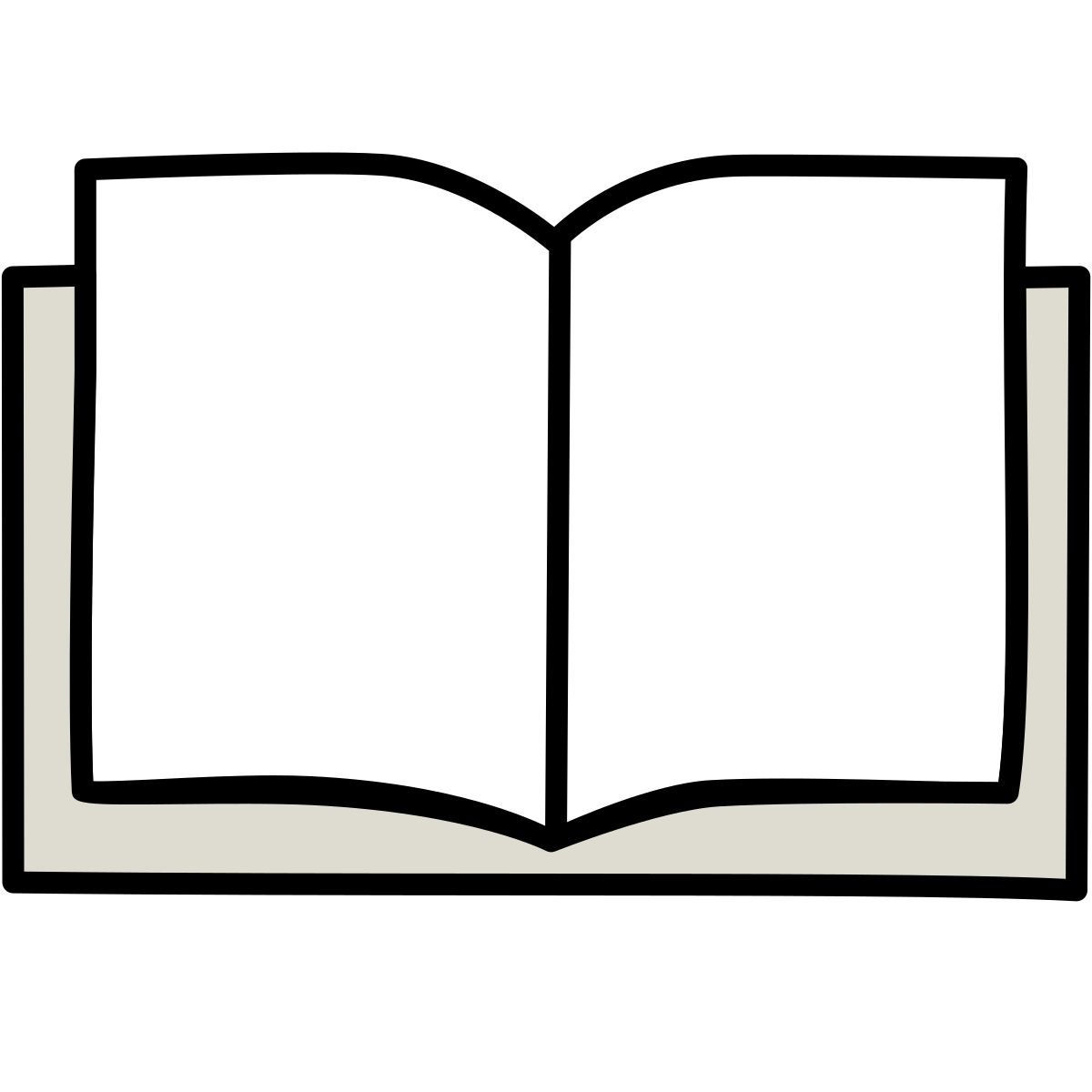 claude hand drawn style open book icon