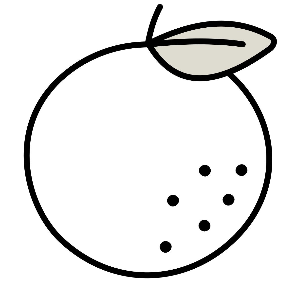 icône orange claude hand drawn style