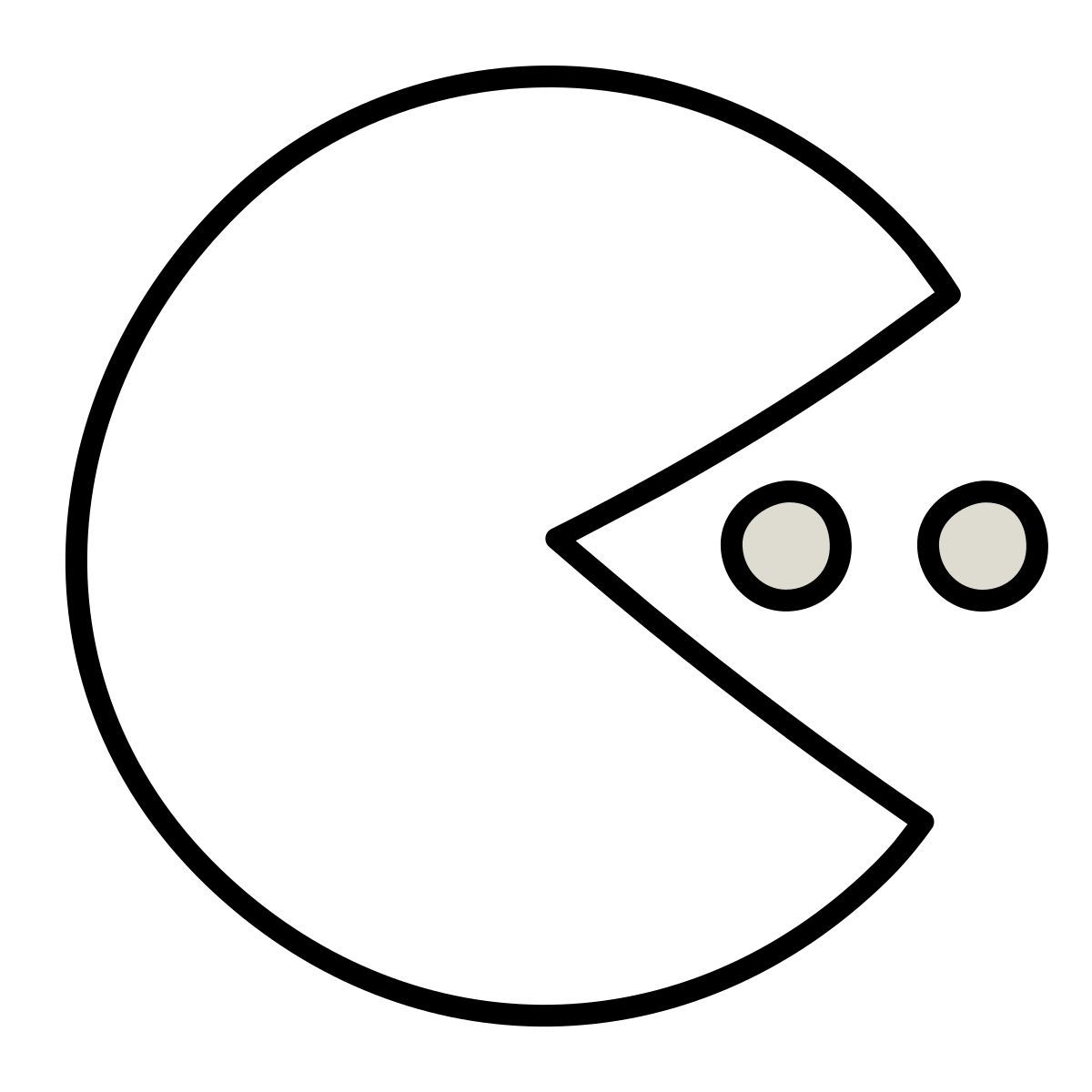icon pacman claude hand drawn estilo