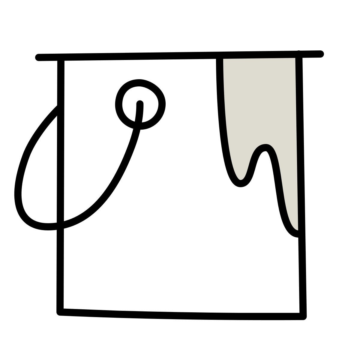 claude hand drawn 스타일 페인트 통 아이콘