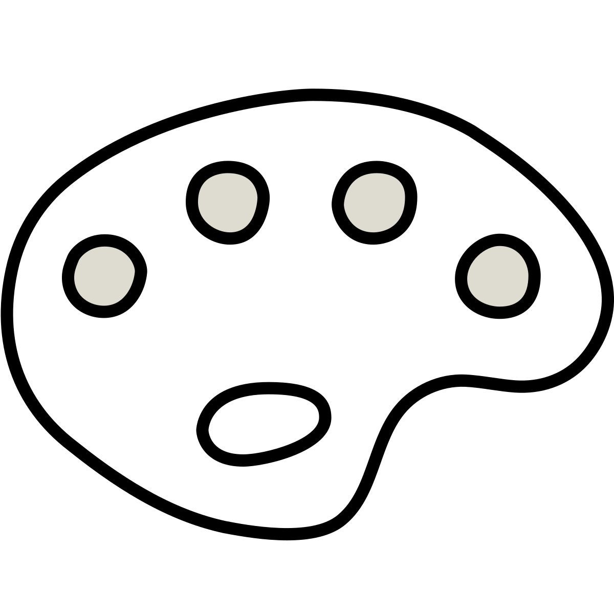 claude hand drawn style paint palette icon