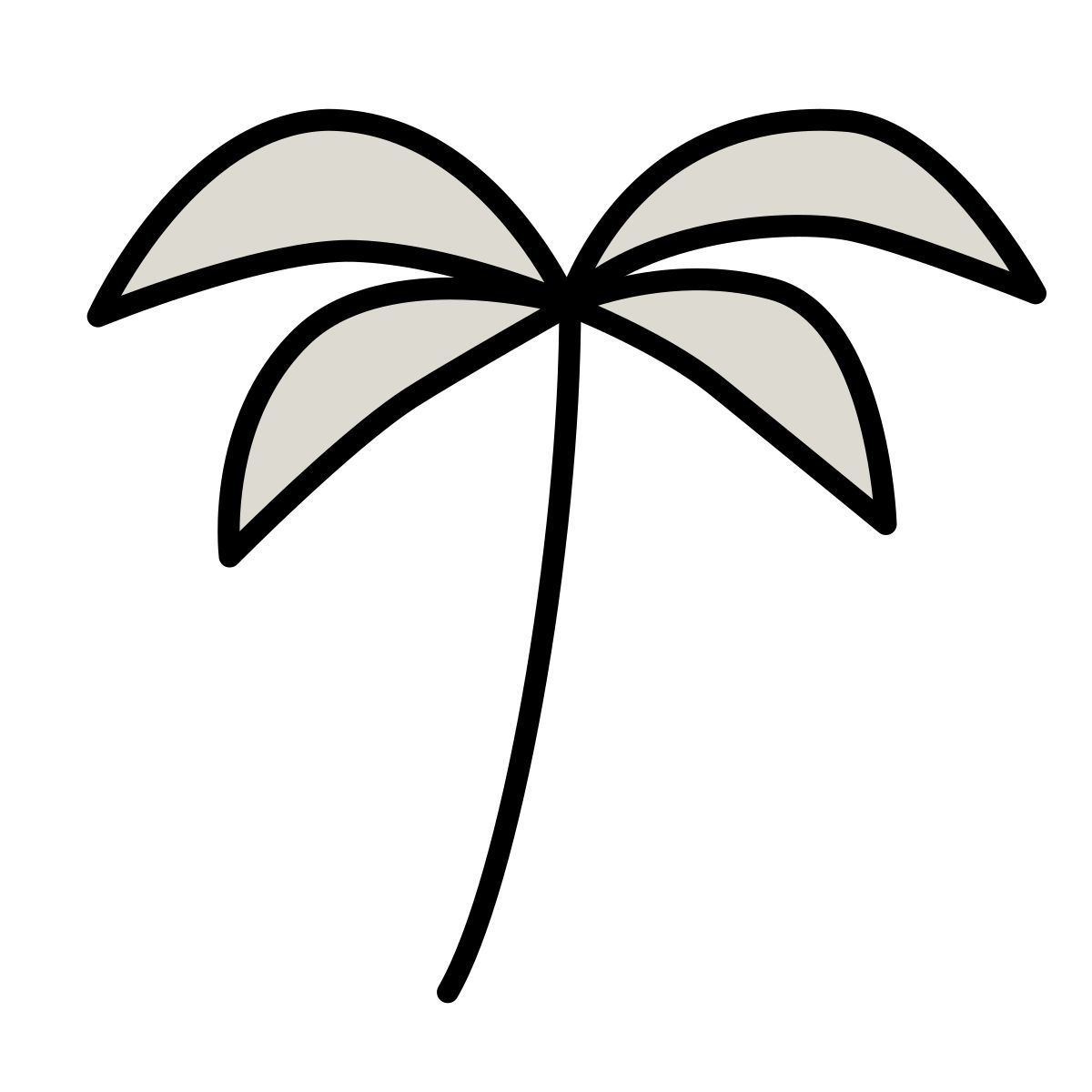 claude hand drawn style palme Icon
