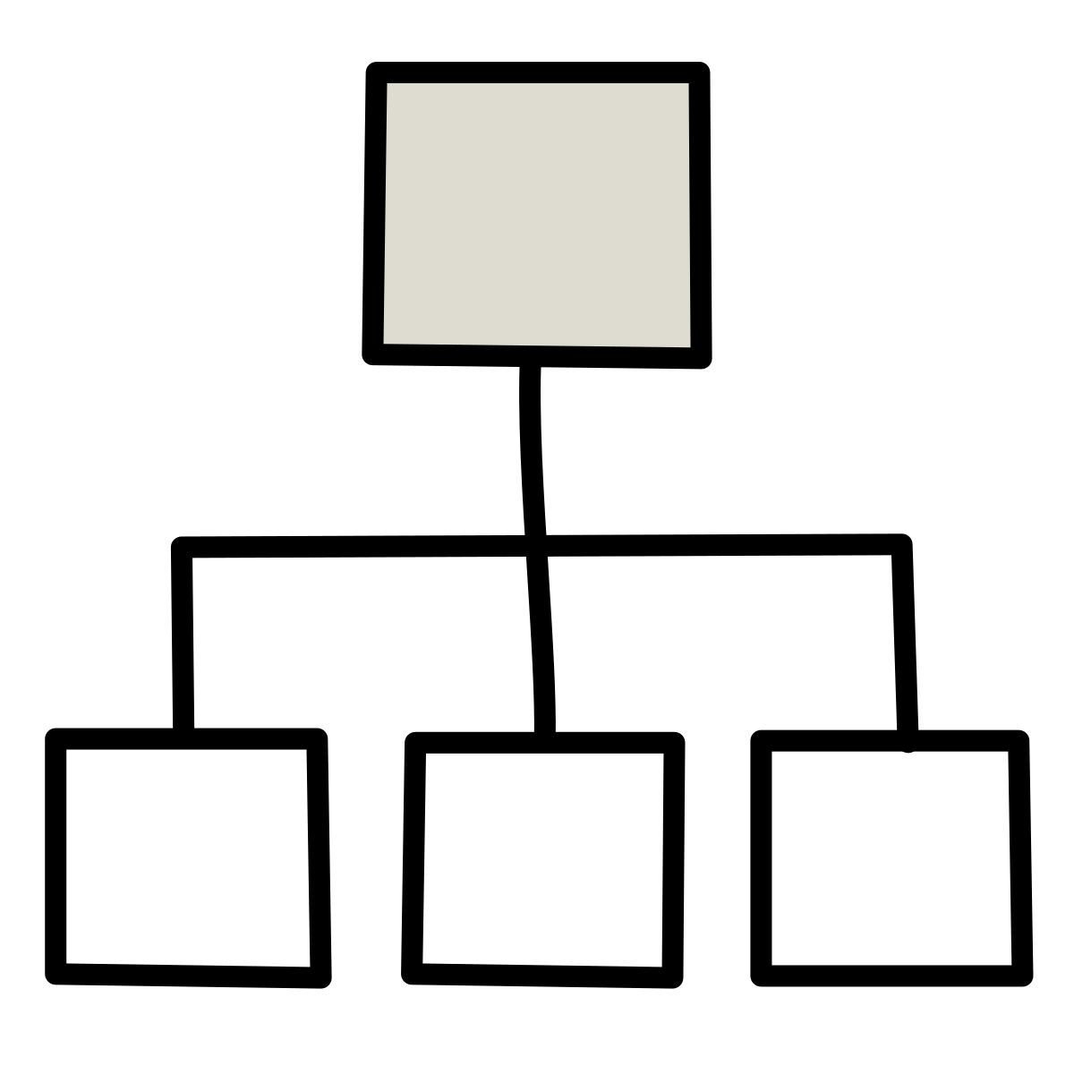 claude hand drawn style hierarchy icon