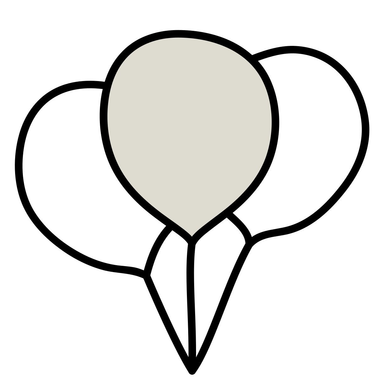 claude hand drawn Stil partyballons Icon