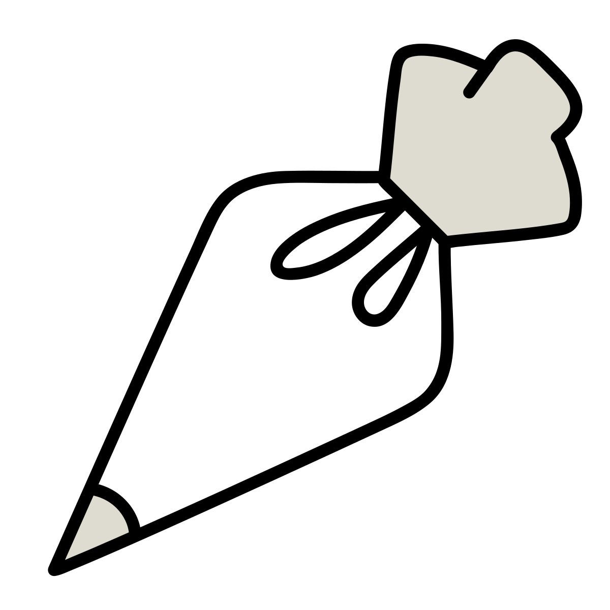 claude hand drawn 스타일 과자 가방 아이콘