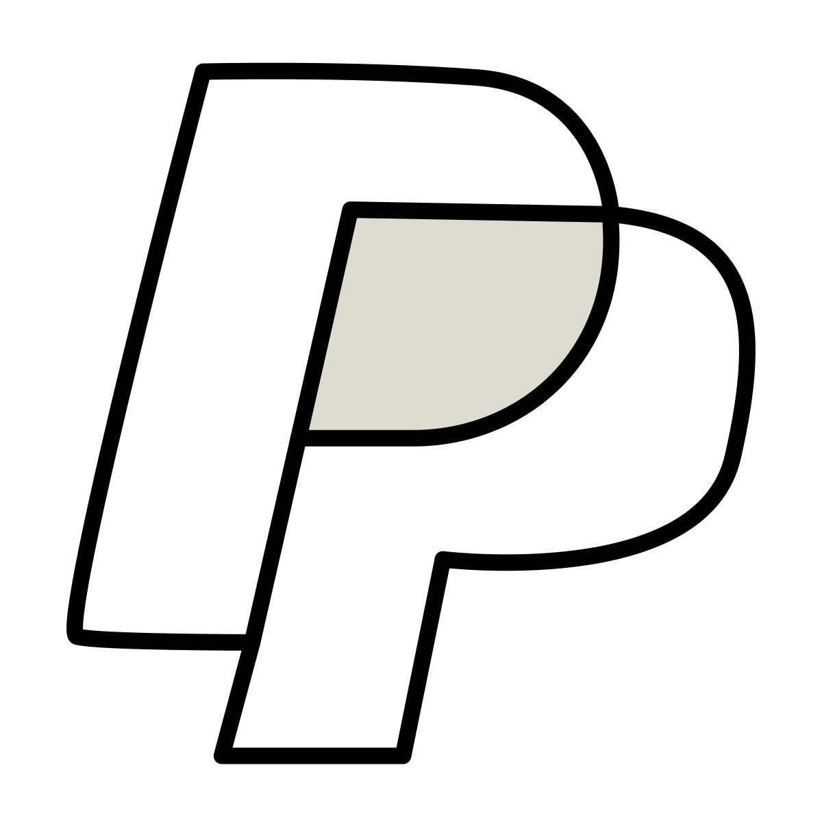 claude hand drawn style paypal icon