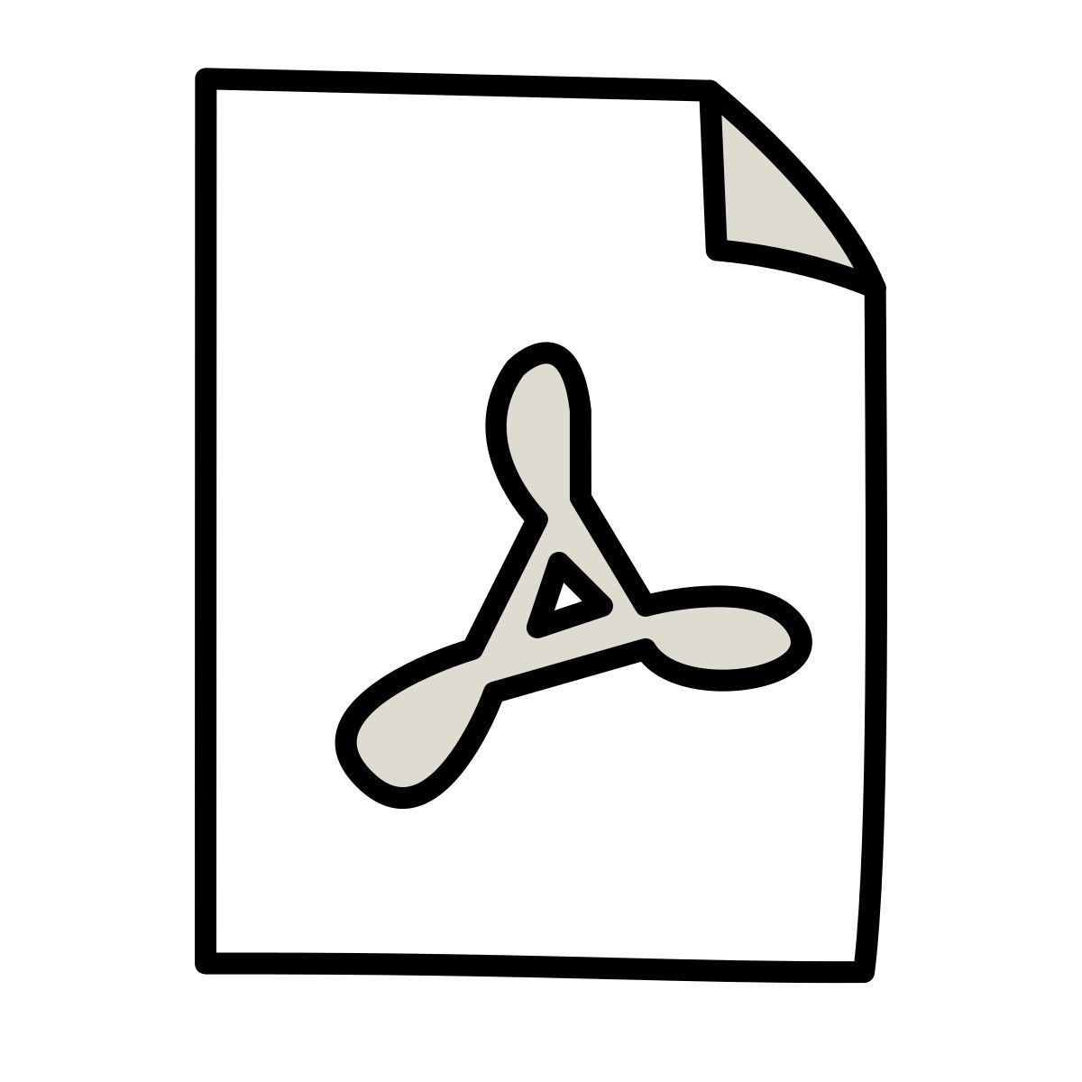 claude hand drawn style pdf icon