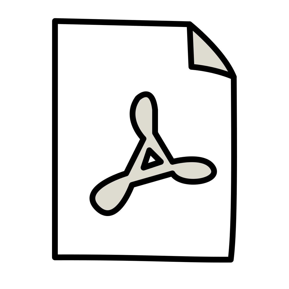 claude hand drawn style pdf icon