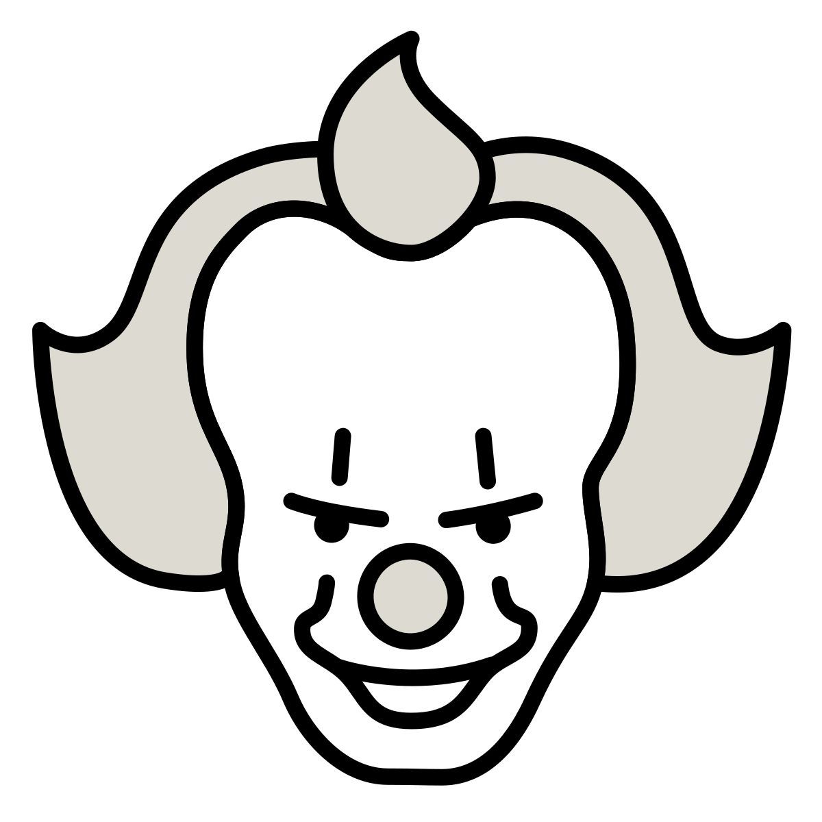 claude hand drawn 스타일 pennywise 아이콘