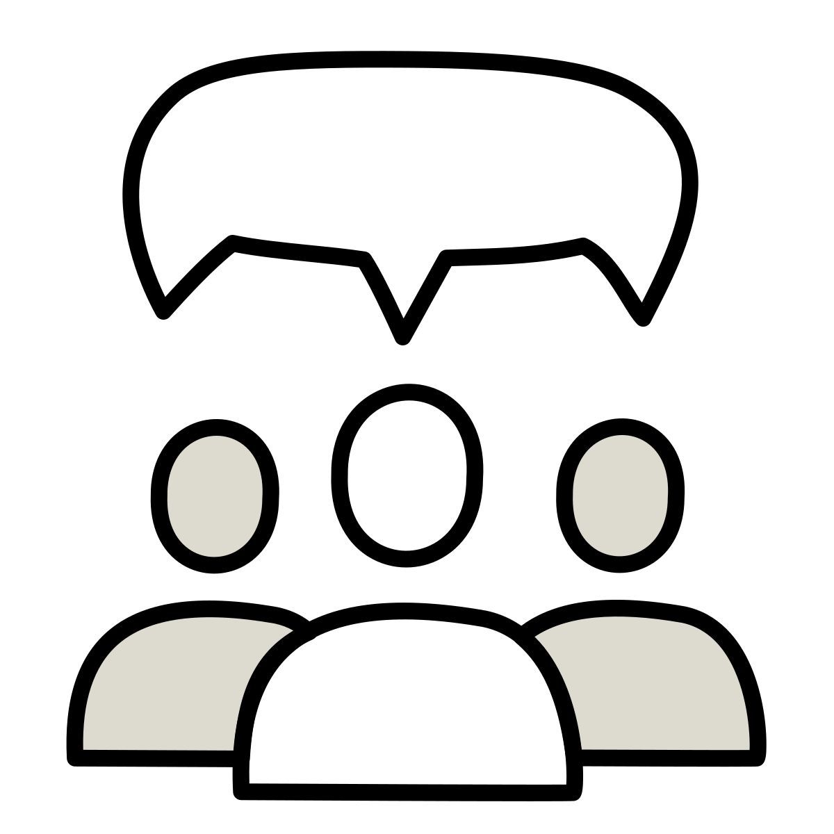 claude hand drawn 风格 共同努力的人们 图标