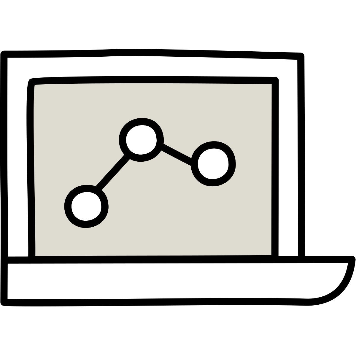 icona macbook delle prestazioni claude hand drawn stile