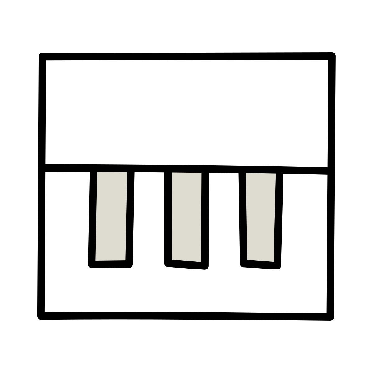 claude hand drawn 风格 钢琴 图标