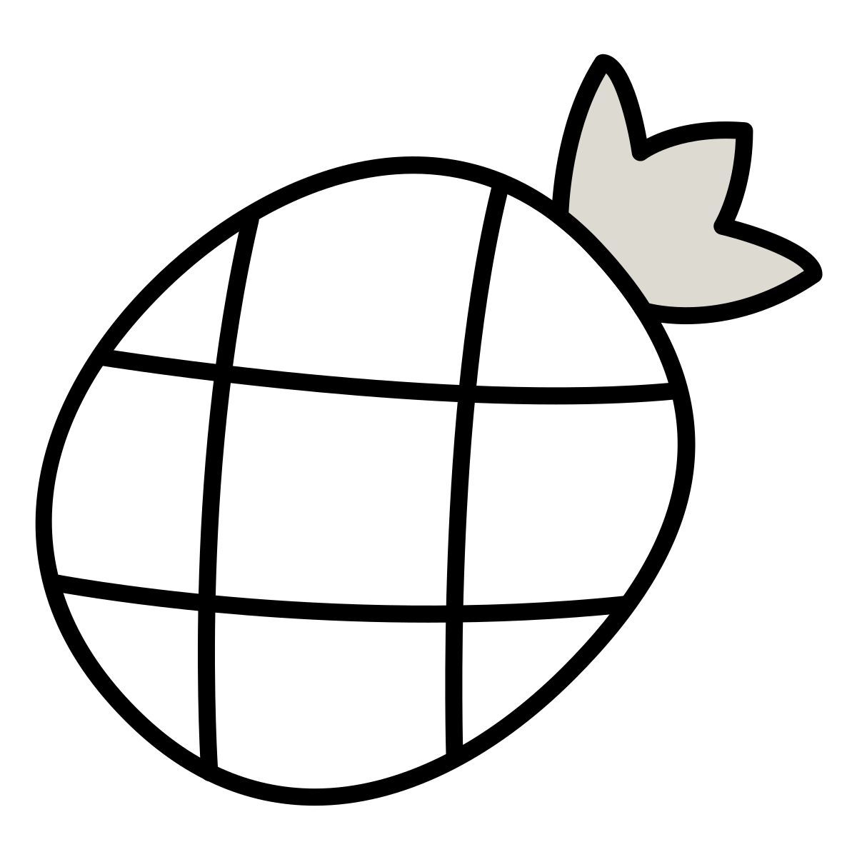 icon abacaxi claude hand drawn estilo