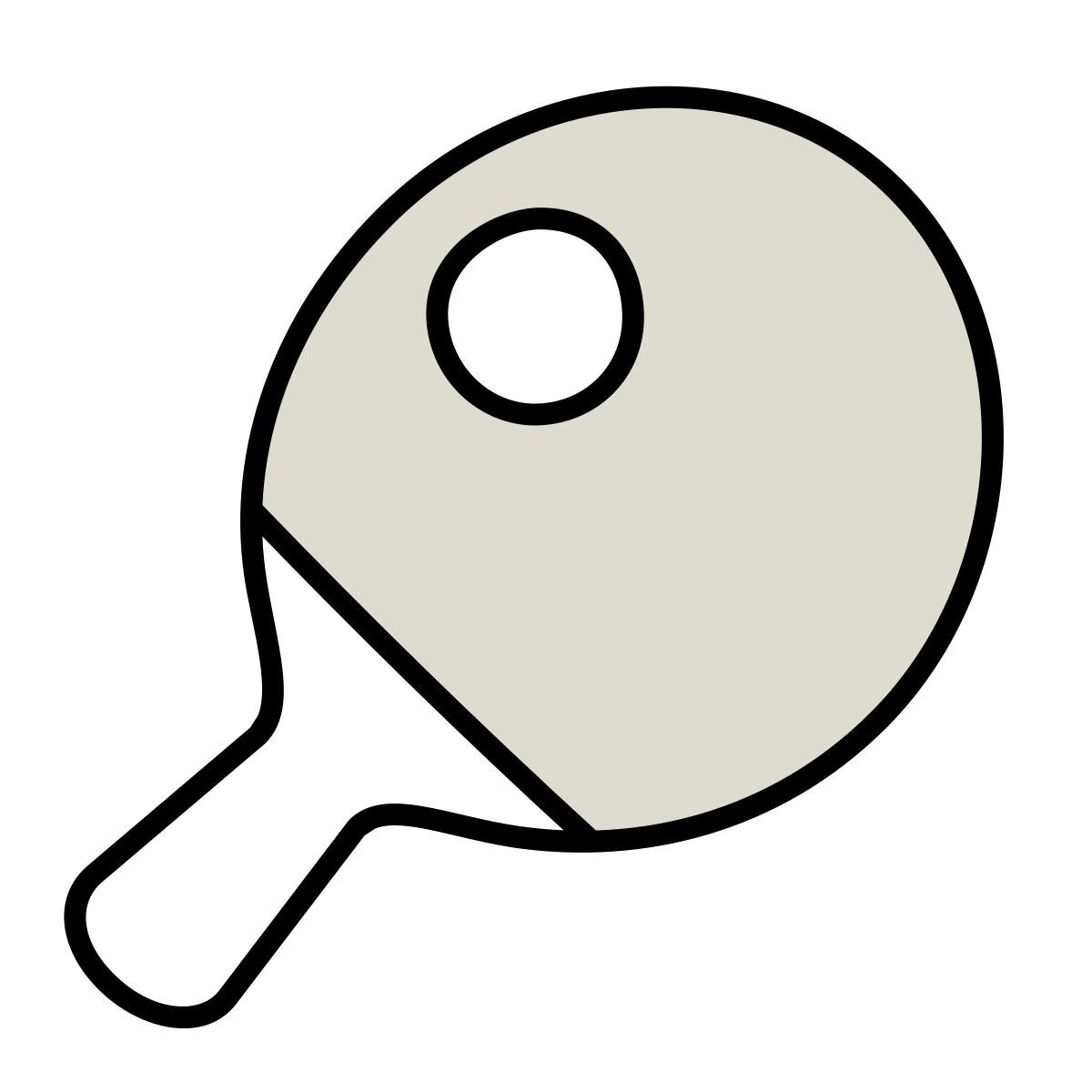 icon pingue pongue claude hand drawn estilo
