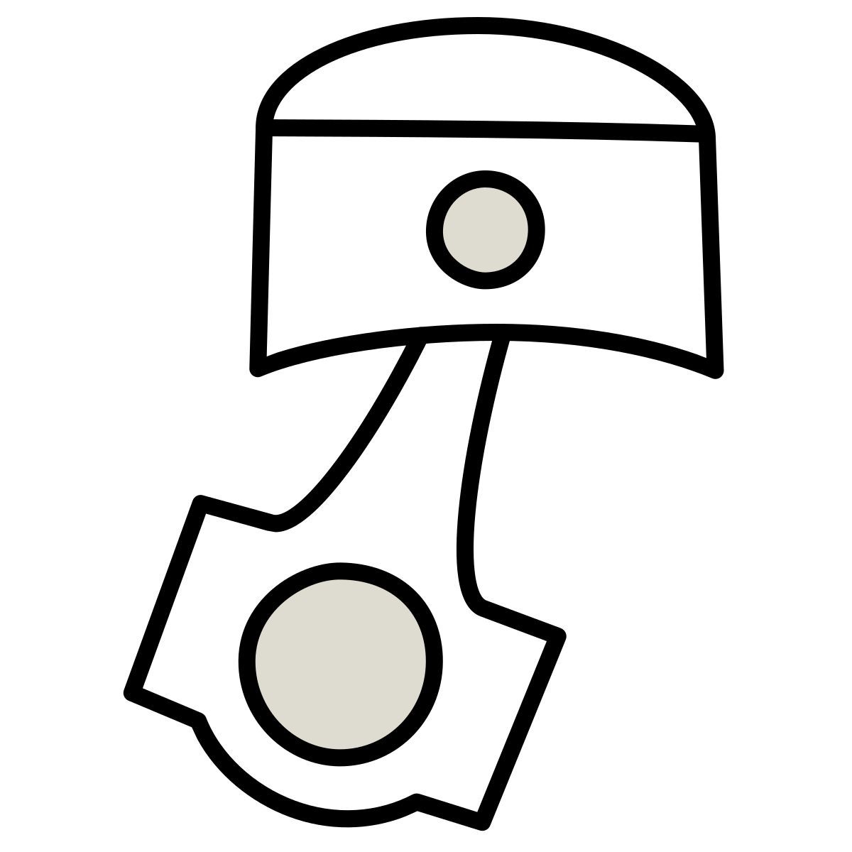 icona pistone claude hand drawn stile