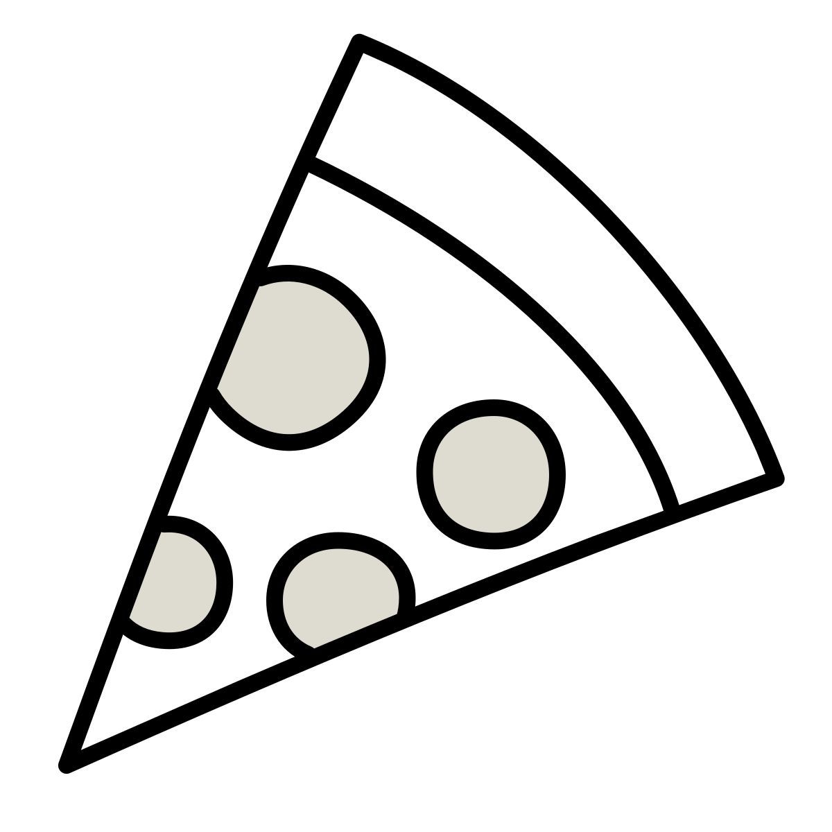 claude hand drawn style pizza icon
