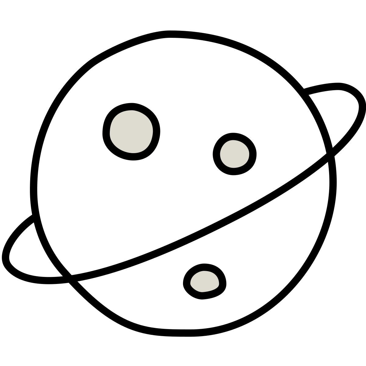 claude hand drawn style planet icon
