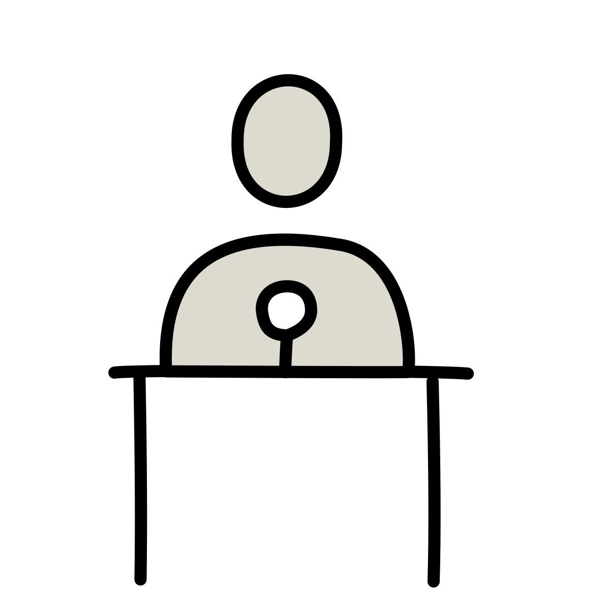 icon podium com locutor claude hand drawn estilo
