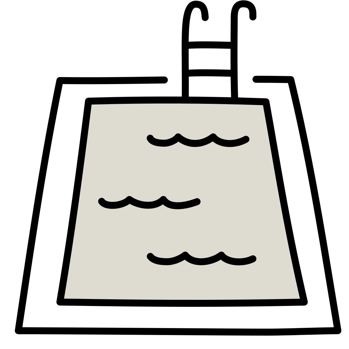 claude hand drawn 风格 池 图标