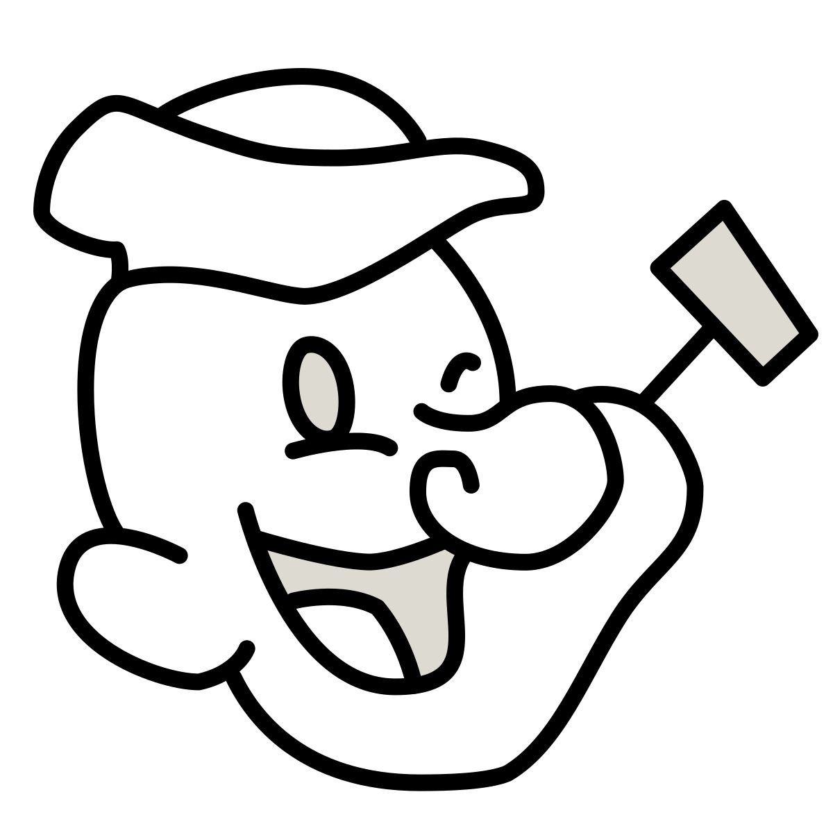 claude hand drawn 스타일 popeye 아이콘
