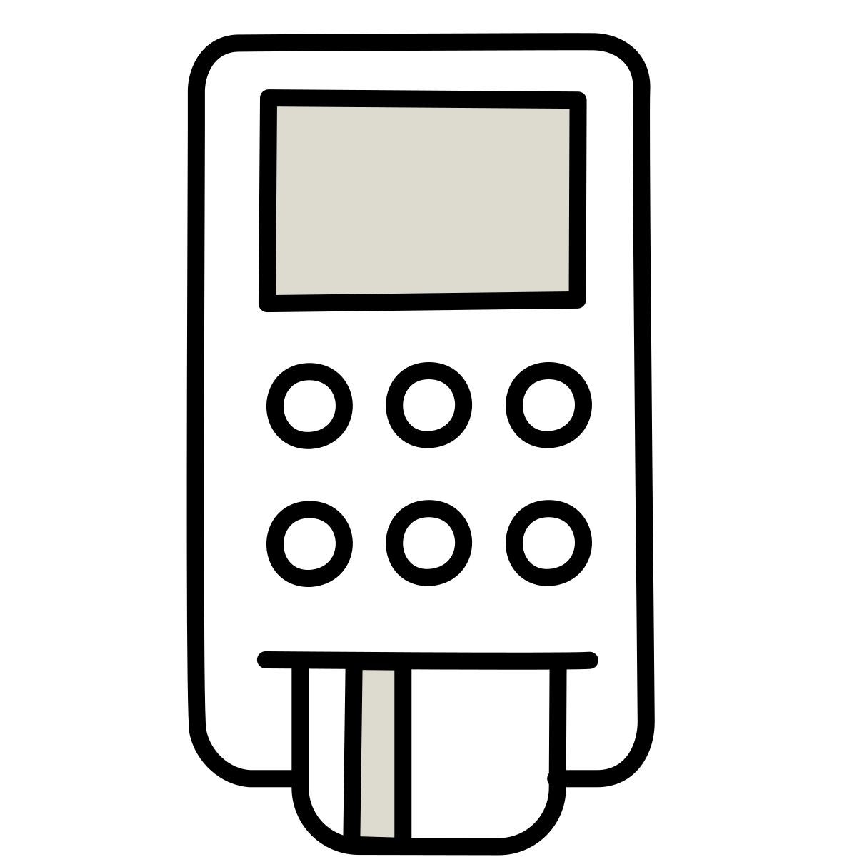 claude hand drawn Stil pos terminal Icon