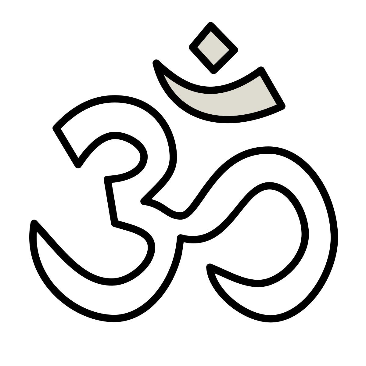claude hand drawn Stil pranava Icon