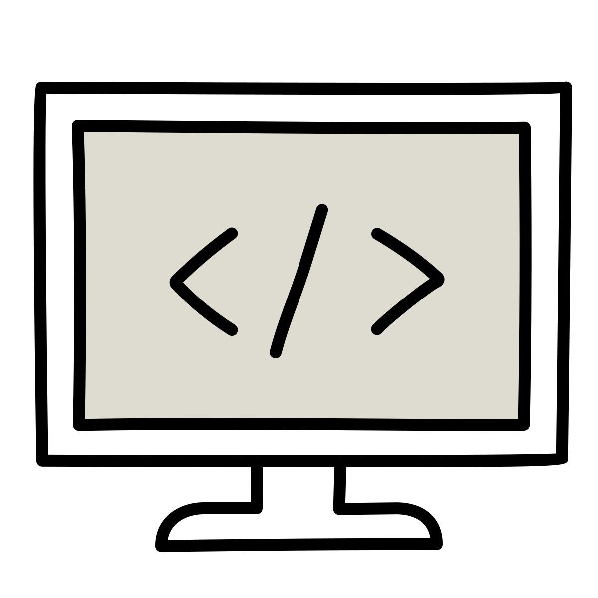 claude hand drawn style programmierung icon