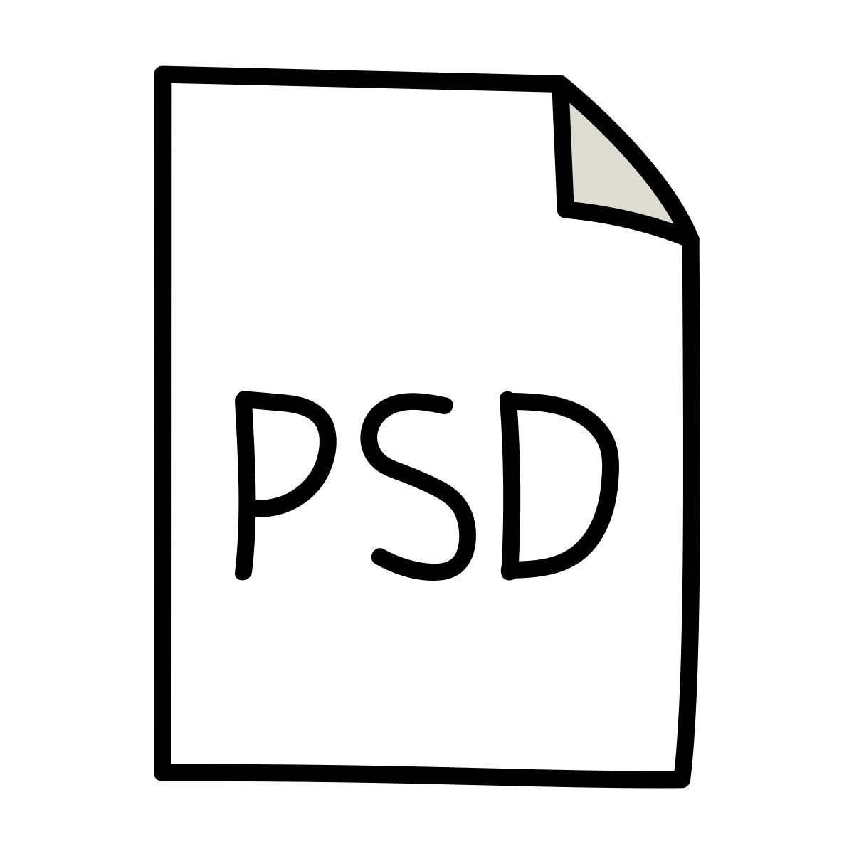 claude hand drawn Stil psd Icon