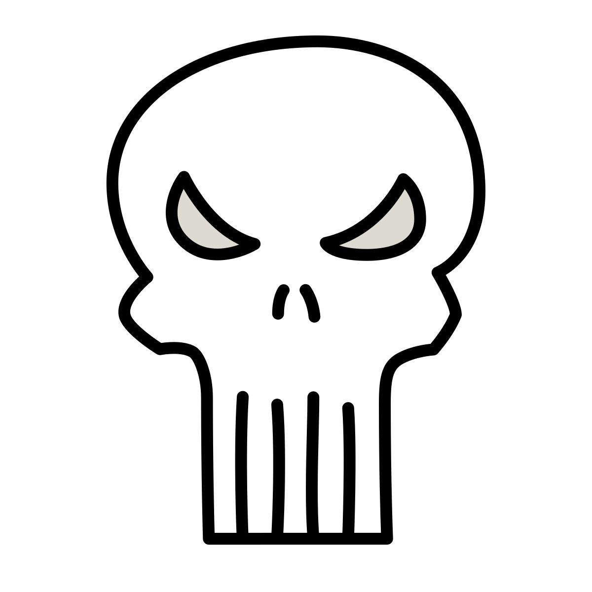 claude hand drawn 스타일 punisher 아이콘